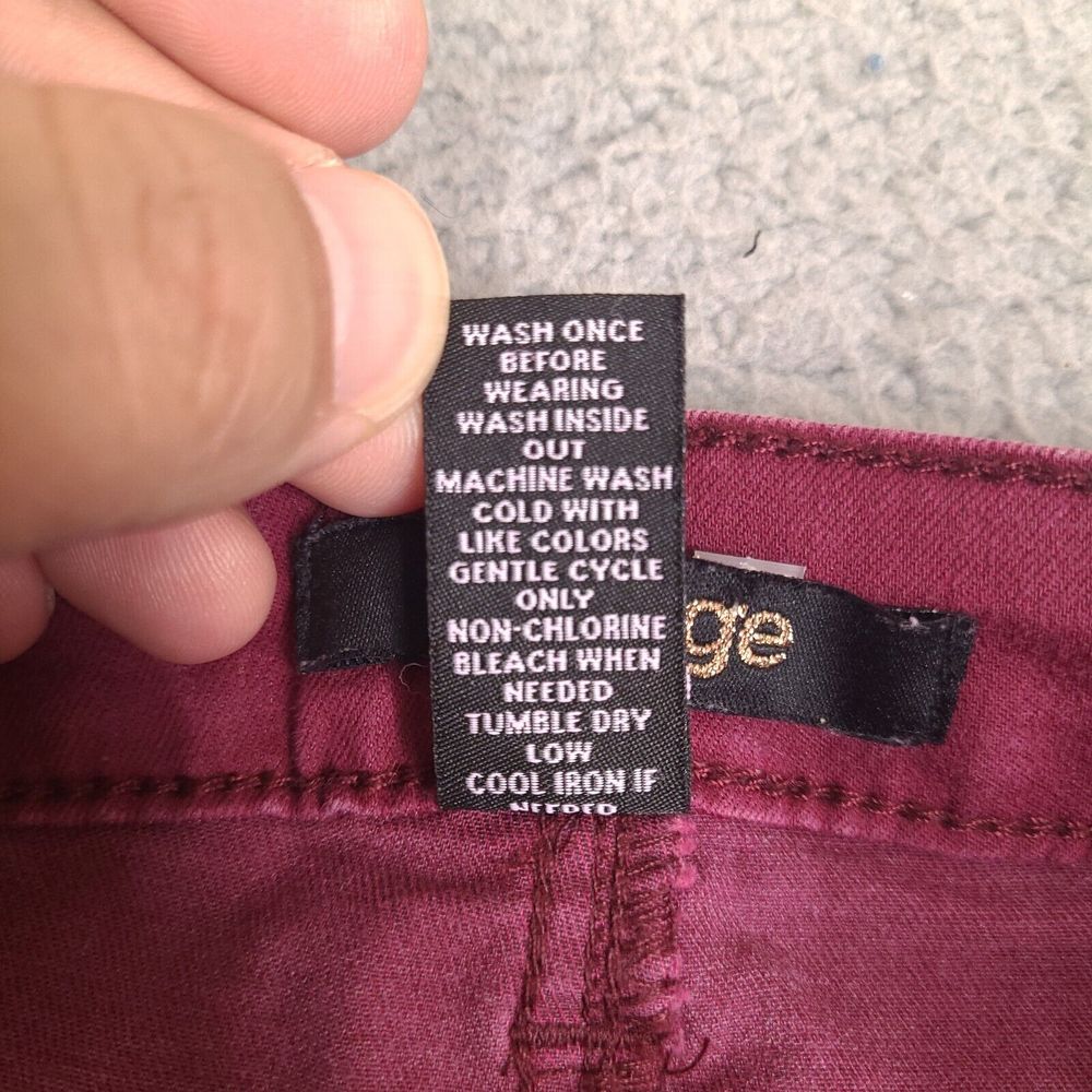 Refuge Skinny‎ Leg Jeans Women's Size 6 Burgundy Red Stretch Mid Rise - Picture 11 of 11